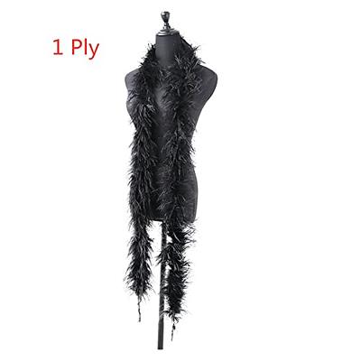 Fluffy Marabou Feather Boa 2m Christmas Boa Fancy Dress Women Turkey  Feather Boa for DIY Craft Sewing Trim Home Wedding Party Decoration, 20g