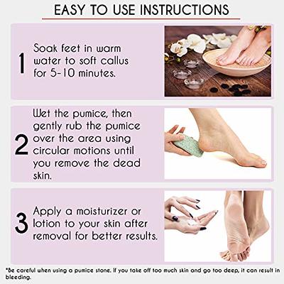 2 in 1 Pumice Stone for Feet,6 Pack Foot Scrubber & Callus Remover