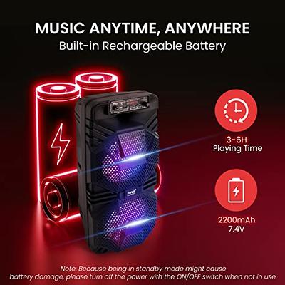 Pyle Portable Bluetooth PA Speaker - 600W Rechargeable Outdoor Bluetooth  Speaker Portable PA System 