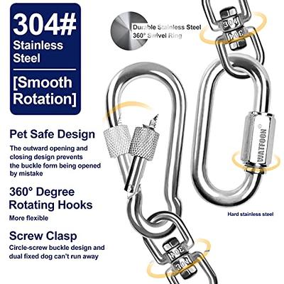 XiaZ 20 FT Dog Runner Cable Dog Tie-Out Cable with Swivel Hook, Dog Lead  for Yard Outside Camping Up to 60 Pound Blue