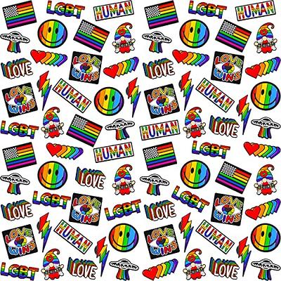Pride Stickers, 200 PCS Rainbow Stickers for LGBTQ Sticker Packs in Bi T