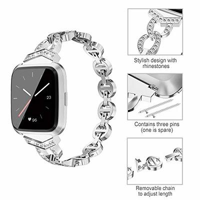 Amzpas [2 Pack] Metal Stainless Steel Apple Watch Bands