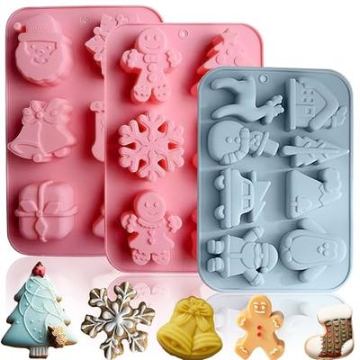 Silicone Mold, 3d Santa Claus Snowman Gingerbread Man Fondant Mold