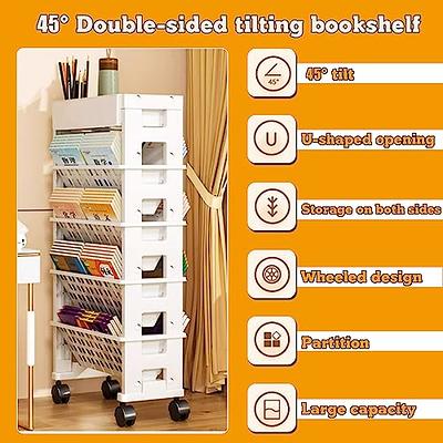 VECELO 3-Tier Bookcase,Small Storage Shelves,Industrial Shelving Unit for  Living Room,Bedroom,Classroom,Brown