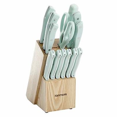 Cuisinart C77SSW-12PG Color Pro Collection 12 Piece Knife Block Set, White with Grey Block