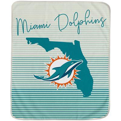 Pegasus Miami Dolphins 60 x 80 Divide Flannel Fleece Blanket