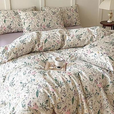 VClife Twin Cotton Duvet Cover Sets Girls Floral White Cream Bedding Sets  French Style Green Pink Flower Branches Duvet Covers Quilt Comforter  Protector Cover, 1 Twin Duvet Cover & 2 Pillowcases - Yahoo Shopping