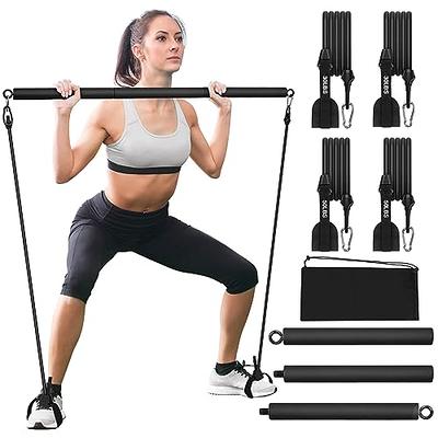 Carolilly Portable Yoga Pilates Bar Stick Resistance Band Gym Home Fitness  Sport Exercise Equipment 