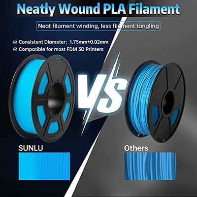 SUNLU PLA 3D Printer Filament PLA Filament 1.75mm, Neatly Wound PLA 3D  Printing Filament 1.75mm, Dimensional Accuracy +/- 0.02 mm, Fit Most FDM 3D  Printers, 1kg Spool (2.2lbs), PLA Wood Color 