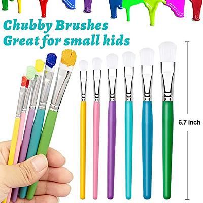 YGAOHF Paint Brushes for Kids, 16 Pcs Kids Paint Brushes with Durable  Bristle, Easy to Clean Round and Flat Toddler Paint Brushes for Acrylic Oil