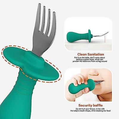 Toddler Utensils Baby Spoons and Forks Set with Case Bendable Self Feeding  Training Flatware Silicone Spoon Fork for Kids Babies Children Handle