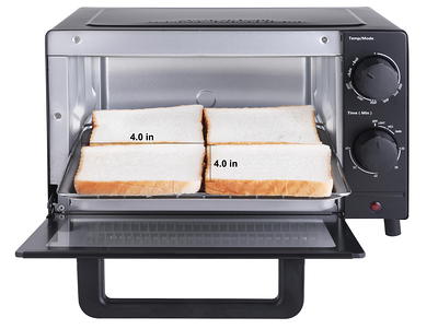 Mainstays 4 Slice Toaster Oven, Black 