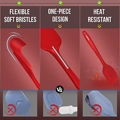 Silicone Spatula/Baking Mixing Tool/Non-Stick Flexible Seamless Spatulas/Heat  Resistant Seamless One Piece Design Non-Stick Spoonula