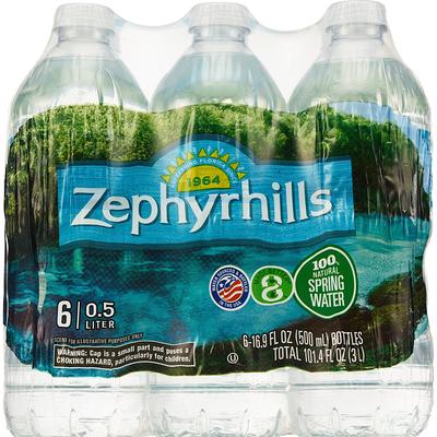 Zephyrhills Brand 100% Natural Spring Water, 8-ounce mini plastic