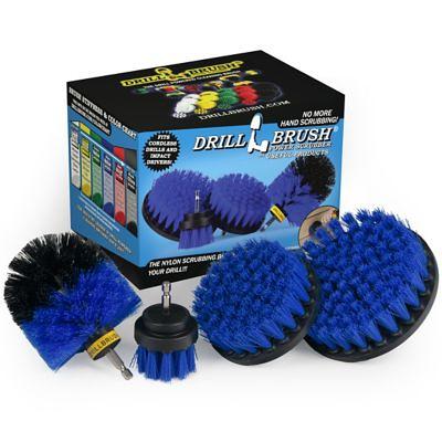 Drillbrush Small Spin Brush Pool Maintenance Set, Slide, Deck Brush, Pond Liner, Hot Tub, Spa, Pool Brush, B-L-2M-QC-DB