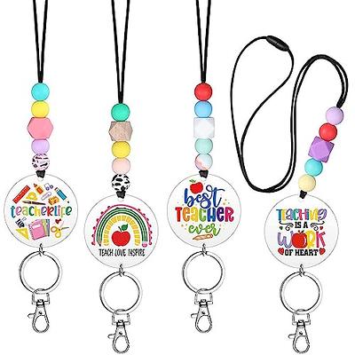 Cute Silicone Beaded Teacher Lanyard Necklace Key Lanyard Keychain Id  Holder Teacher Lanyards for Id Badges and Keys for Women Employees Students  (Cute Lanyard-01) - Yahoo Shopping