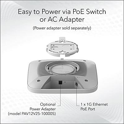 NETGEAR Wireless Access Point (WAX220) - WiFi 6 Dual-Band AX4200 Speed | 1  x 1G Ethernet PoE+ Port | Up to 256 Devices | 802.11ax | WPA3 Security 