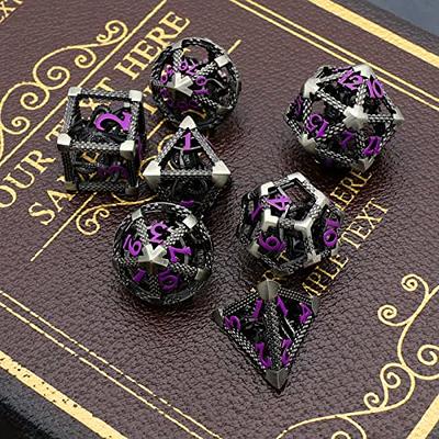 D6 Metal Dice Set, HNCCESG 6 Sided Dice 6 Pieces Solid Metal Game Dice for  DND Dungeons and Dragons Role Playing Game RPG Pathfinder Shadowrun