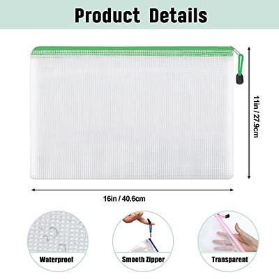 Mesh Zipper Pouch, Plastic Document Pouch, Transparent Cosmetic Bag, Clear  Project Bags for Travel Storage, Office Appliances(Black A6) - Yahoo  Shopping