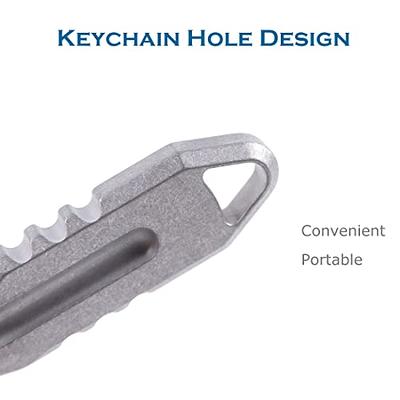 FEGVE Titanium Keychain Bottle Opener Mini Multi-function EDC Tool