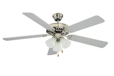 Harbor Breeze Armitage 52-in Brushed Nickel Indoor Flush Mount Ceiling Fan  with Light (5-Blade) in the Ceiling Fans department at