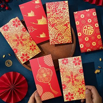 66 Pcs Chinese New Year Red Envelope 2024 Dragon,6 Styles of Red Envelopes  Chinese New Year Dragon Red Packet,lucky Chinese Red Money Envelope  Wedding,Red Chinese Envelopes for Lunar New Year Money 