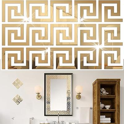5 Pcs Wall Geometric Greek Mirror Stickers Removable Acrylic Mirror Gold Wall  Decals Peel and Stick Art Adhesive Mirror Stickers DIY for Living Room Home  Bedroom Bathroom Decor (Greek Gold) - Yahoo Shopping