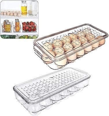 Egg Holder for Refrigerator, Fridge Egg Storage Tray, Clear Plastic Egg  Drawer for Refrigerator, Space Saver Egg Storage Container & Organizer -  Yahoo Shopping