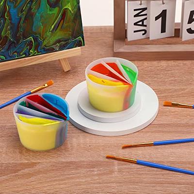 2Pcs paint palette Artist Color Mixing Tray Silicone Watercolor