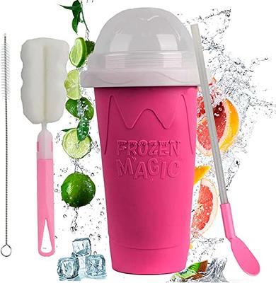 GRETA COMMERCE Slushy Maker Cup Portable and Double Layer Ice Cream Maker  Slushie Magic Cup for DIY Drinks Milk Shake (Pink) - Yahoo Shopping