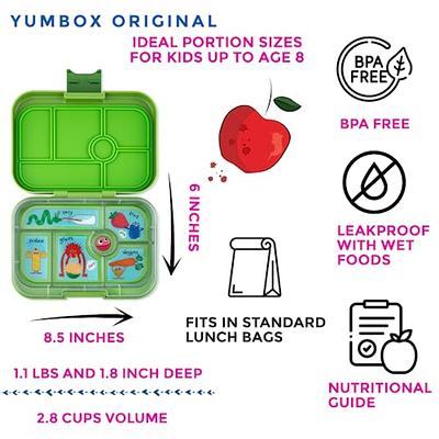 Yumbox Original Leakproof Bento Lunch Box Container for Kids (Matcha Green  with Funny Monsters Tray) - Yahoo Shopping