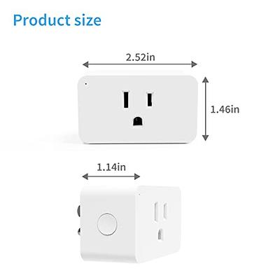 WiFi Dimmable Smart Plug 2 Pack, Alexa Smart Plugs Work with Alexa for  Voice Control, Mini Dimmer Switch Outlet Dimmable LED, CFL, Halogen and  Incandescent Bulbs, Lamps, 2.4GHz, No Hub Required 