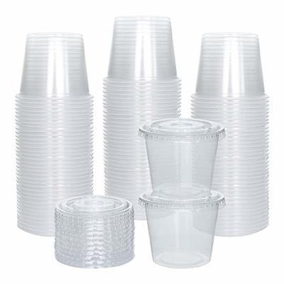 Galashield 50 Sets - 5.5 oz. Jello Shot Cups Condiment Containers with Lids, Sauce Cups, Portion Cups, Dressing Container