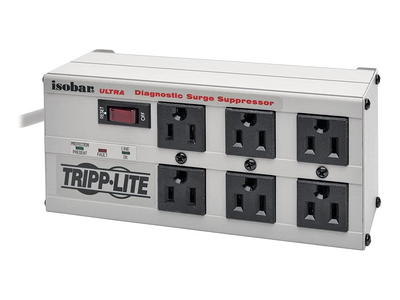 Tripp Lite 8 Outlet Surge Protector, 8' Cord, 2160 Joules (TLP808TEL)