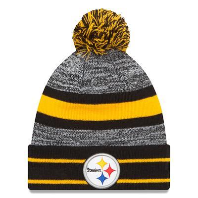 New Era Black Pittsburgh Steelers Repeat Cuffed Knit Hat with Pom