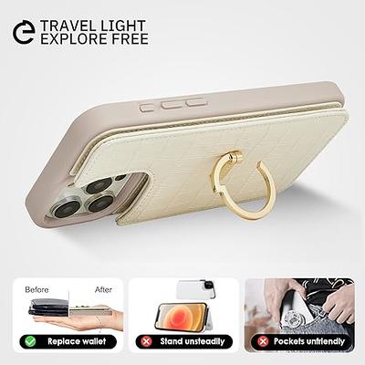 Traveler Leather Wallet Case For iPhone 15 Pro Max.