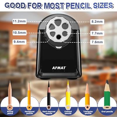 AFMAT Heavy Duty Electric Pencil Sharpener, Classroom Pencil Sharpeners for  6-11mm No.2/Colored Pencils, Pencil Sharpener for Large Pencils, Auto