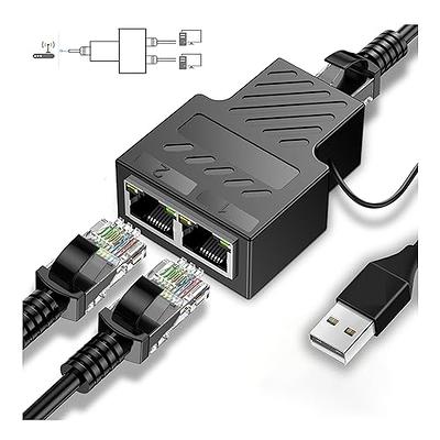 1X2 Gigabit 1000Mbps Ethernet Splitter 1 to 2 Way Network RJ45