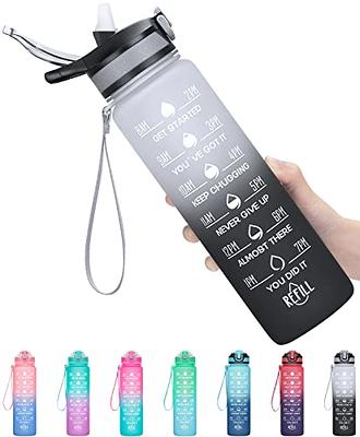 OLDLEY Water Bottles, 32 OZ (2 lids) Motivational Water Bottle with Time  Marker, Leak-Proof Tritan BPA-Free, Stay Hydrated During Workouts, Gym,  During Outdoor Activities Like Camping (Pink Blue) - Yahoo Shopping