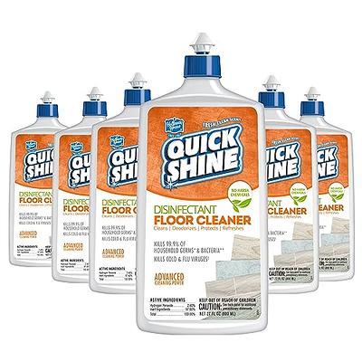 Quick Shine Disinfectant Floor Cleaner 27oz, 6Pk, Hospital Level  Disinfectant Kills 99.9% Germs & Bacteria, Cleans w/Power of Hydrogen  Peroxide & No Harsh Chemicals