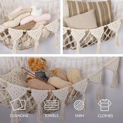 Macrame Toy Hammock Crochet Corner Hammock Stuffed Animal Storage Macrame  Toy Net Kids Room Storage Boho Nursery Decor -  UK