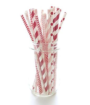 Red and Green Christmas Paper Straws: Christmas Present & Candy Cane Straws,  Holiday Party, Christmas Party, Christmas Present Paper Straws 