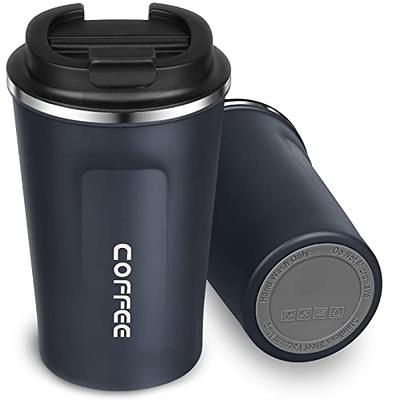 KETIEE Travel Mug, 12oz Insulated Coffee Cup with Leakproof Lid, Vacuum  Stainless Steel Double-Wall Travel Coffee Mug Spill Proof, Reusable Coffee