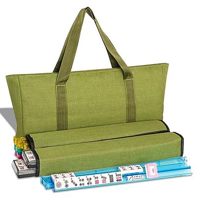 Jumbo Asian Green and White Mahjong Tiles with Tote - Where the Winds Blow