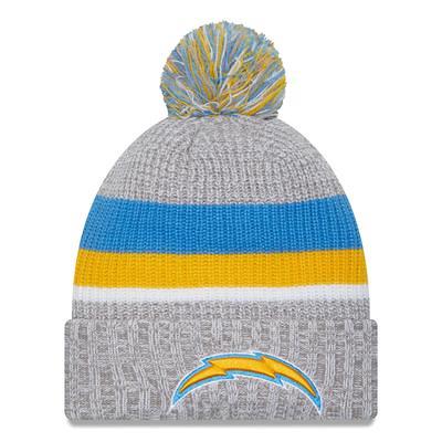 Los Angeles Chargers New Era 2023 Sideline Sport Cuffed Pom Knit