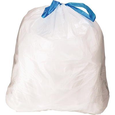 Flextra Tall Kitchen Drawstring Trash Bags, Unscented, 13 Gallon