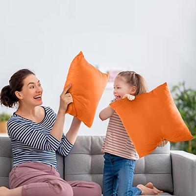 Utopia Bedding Throw Pillows Insert (Pack of 2, Orange) - 18 x 18