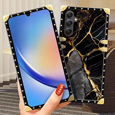 Square Case Compatible iPhone XR Gold Black Marble Luxury Elegant Soft TPU  Shockproof Protective Metal Decoration Corner Back Cover Case iPhone XR