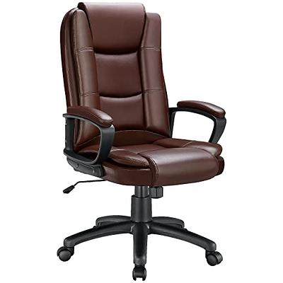 Hbada Big and Tall Executive Office Chair 400lbs Capacity, High Back PU  Leather Ergonomic Desk Chair with Adjustable Armrest and 360° Swivel, Black