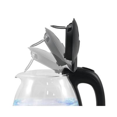 Elite Gourmet 1-liter Electric Glass Water Kettle, Black